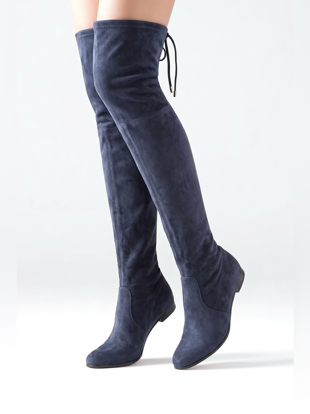 Marc Fisher Navy Over-the-Knee Faux Suede Boots